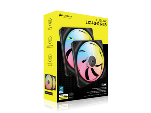 CORSAIR iCUE LINK LX140-R RGB 140mm PWM Reverse Fans Starter Kit - Reverse Fan Blade -  Dual Light Loops - Easy iCUE LINK Connectivity - Magnetic Dome Bearing