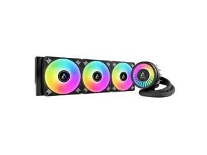 ARCTIC COOLING Liquid Freezer III - 360 A-RGB (Black): All-in-One CPU Water Cooler with 360mm radiator and 3x P12 PWM PST A-RGB fan, compatible Intel LGA1700, 1851 and AMD AM4, AM5 - Black color