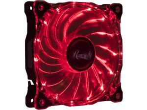 Rosewill RFA-80RL - 120mm CULLINAN Computer Case Cooling Fan with LP4 Adapter - Semi-Transparent Frame & Red LED Lights, Sleeve Bearing, Silent Rosewill RFA-80RL - 120mm CULLINAN Computer Case Cooling Fan with LP4 Adapter - Semi-Transparent Frame & Red LED Lights, Sleeve Bearing, Silent