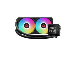 Rosewill FROSTMAX 240mm Digital ARGB AIO CPU Cooler - Real-Time Digital Display, 240mm Radiator, 2 x ARGB PWM Fans, Upgraded Cooper Base Design, Ultra-Quiet High-Performance Cooling, AMD AM5/AM4 & Int