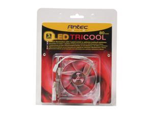 Antec 761345-75022-6 80mm Red LED 3-Speed Red LED Fan Antec 761345-75022-6 80mm Red LED 3-Speed Red LED Fan
