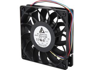 Delta FFC1212D-PWM High Quality Brushless DC Air Cooling Fan, 4000 RPM, 150 CFM, 44 dBA, 120x120x25mm, Dual Ball Bearing, PWM Fan Control Delta FFC1212D-PWM High Quality Brushless DC Air Cooling Fan, 4000 RPM, 150 CFM, 44 dBA, 120x120x25mm, Dual Ball Bearing, PWM Fan Control