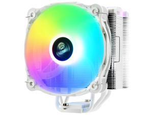 Enermax ETS-F40 ARGB White CPU Air Cooler, 200W+ TDP for Intel/ AMD Universal Socket, AM4 & AM5 / LGA 1700/1200/1151, 4 Direct Contact Heat Pipes, 140mm Silent PWM Fan - AM5 & LGA1700 Compatible