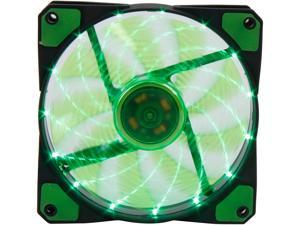 APEVIA CF12SL-SGN Green LED Case Fan w/ Anti-Vibration Rubber Pads