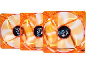 APEVIA AF312L-OG 120mm 4pin+3pin Ultra Silent Orange LED Case Fan (3-pk)
