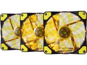 APEVIA AF312L-SYL 120mm Yellow LED Ultra Silent Case Fan w/ 15 LEDs & Anti-Vibration Rubber Pads (3-pk) APEVIA AF312L-SYL 120mm Yellow LED Ultra Silent Case Fan w/ 15 LEDs & Anti-Vibration Rubber Pads (3-pk)