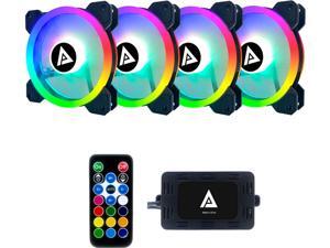APEVIA Twilight TL412L-RGB 120mm Silent Addressable RGB Color Changing LED Fan + 4-pin Control Box and RF Remote (4 Pack) APEVIA Twilight TL412L-RGB 120mm Silent Addressable RGB Color Changing LED Fan + 4-pin Control Box and RF Remote (4 Pack)