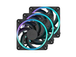 Fractal Design Momentum 12 RGB PWM Black 120 mm ARGB LED FDB (Fluid Dynamic Bearing) PC Case Fan (3-pack)
