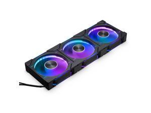 Phanteks D30-120 DRGB PWM FAN 3Pack, Reverse Airflow Model, Premium D-RGB Performance Fans, Halos lighting Effect, ARGB/DRGB lighting, Daisy-chain Fan Linking system, Black, 3Pack