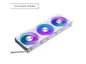 Phanteks D30-120 DRGB PWM FAN 3Pack, Reverse Airflow Model,Premium D-RGB Performance Fans, ARGB/DRGB lighting, Daisy-chain Fan Linking system, White, 3Pack