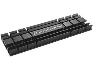 Micro Connectors NGFFM2-HS804-BK Aluminum, Silicone M.2 2280 SSD Low-Profile Heat Sink Kit (Black)