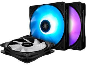 DEEPCOOL RF 120 (3 in 1) Ultra Quiet PWM Fan 6 High Brightness Controllable RGB LED Lights (Controlling up to 6 RGB Devices Connected)