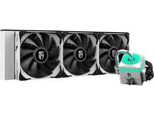 DEEPCOOL Gamer Storm CAPTAIN 360X WHITE, RGB AIO Liquid CPU Cooler, White LED Waterblock, 360mm Radiator, Anti-Leak Technology Inside, 12V RGB 4-Pin Motherboard Control, TR4/AM4 Compatible DEEPCOOL Gamer Storm CAPTAIN 360X WHITE, RGB AIO Liquid CPU Cooler, White LED Waterblock, 360mm Radiator, Anti-Leak Technology Inside, 12V RGB 4-Pin Motherboard Control, TR4/AM4 Compatible
