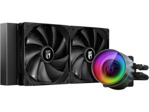 DeepCool CASTLE 280EX AIO Liquid CPU Cooler, Anti-Leak Technology, Two TF140S PWM Fans, Addressable RGB Controller and 5V 3-Pin Motherboard DeepCool CASTLE 280EX AIO Liquid CPU Cooler, Anti-Leak Technology, Two TF140S PWM Fans, Addressable RGB Controller and 5V 3-Pin Motherboard