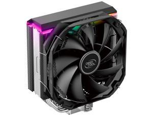 DeepCool AS500 CPU Air Cooler, Universal RAM Height Compatibility, 140mm PWM Fan, A-RGB Top Cover, 5 heat pipe design for Intel Core/AMD Ryzen CPUs