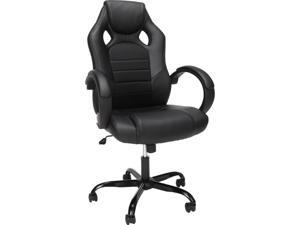 Essentials Collection High-Back Gaming Chair, Padded Loop Arms, in Black (ESS-3083HB-BLK)