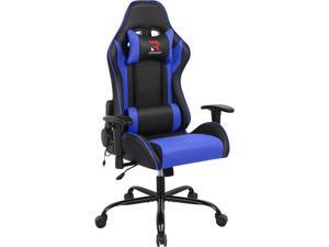 High Back Bonded Leather Ergonomic Massage Computer Gaming Chair Racing Desk Office Chair- Swivel Adjustable Armrest Soft Headrest&Backrest High Back Bonded Leather Ergonomic Massage Computer Gaming Chair Racing Desk Office Chair- Swivel Adjustable Armrest Soft Headrest&Backrest