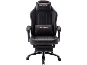 High Back Big & Tall 350lb Memory Foam Ergonomic Reclining Gaming Chair Metal Base - Adjustable Back Angle and Retractable Footrest Racing Executive Computer Desk Office Chair with Thick Padded Arms High Back Big & Tall 350lb Memory Foam Ergonomic Reclining Gaming Chair Metal Base - Adjustable Back Angle and Retractable Footrest Racing Executive Computer Desk Office Chair with Thick Padded Arms