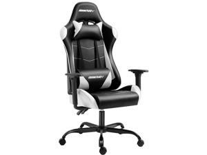 AMINITURE Gaming Chair Racing Style High Back Computer Game Chair Office Chair Seat Height Adjustment Recliner with Headrest and Lumbar Support (Black&White) AMINITURE Gaming Chair Racing Style High Back Computer Game Chair Office Chair Seat Height Adjustment Recliner with Headrest and Lumbar Support (Black&White)