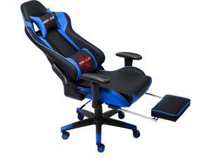 Nokaxus Gaming Chair Large Size High-Back Ergonomic Racing Seat with Massager Lumbar Support and Retractible Footrest PU Leather 90-180 Degree Adjustment of backrest Thickening sponges Nokaxus Gaming Chair Large Size High-Back Ergonomic Racing Seat with Massager Lumbar Support and Retractible Footrest PU Leather 90-180 Degree Adjustment of backrest Thickening sponges