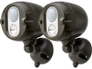 Mr Beams MBN352 Wireless Motion Sensing 200 Lumen LED NetBright® Networked Spotlights, Brown, 2-Pack