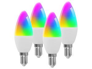 JELUMP WiFi LED Smart Candelabra Bulbs E12 Base, Color Changing and Dimmable Smart Light Bulb, Compatible with Alexa and Google Home Assistant, Tunable White Chandelier Light Bulbs 350lm , 4 Pack JELUMP WiFi LED Smart Candelabra Bulbs E12 Base, Color Changing and Dimmable Smart Light Bulb, Compatible with Alexa and Google Home Assistant, Tunable White Chandelier Light Bulbs 350lm , 4 Pack