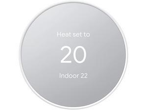 Google Nest Thermostat 4th Gen GA01334-US Programmable Smart Wi-Fi Thermostat for Home - Snow