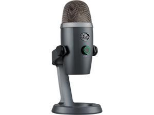 Blue Yeti Nano Premium USB Microphone for PC Mac Gaming Recording Streaming Podcasting Condenser Mic with Blue VOCE Effects Cardioid and Omni NoLatency Monitoring  Shadow Grey