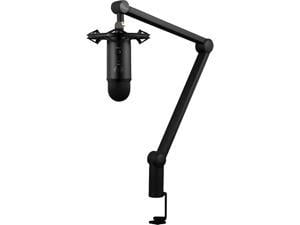 Blue Yeticaster Professional Broadcast Bundle with Yeti USB Microphone, Radius III Shockmount, and Compass Boom Arm - Blackout