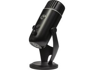 Arozzi Colonna Black Streaming and Gaming Microphone - Studio Quality with Adjustable Patterns