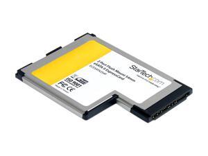 StarTech ECESATA254F 2 Port Flush Mount ExpressCard 54mm eSATA II Controller Adapter Card