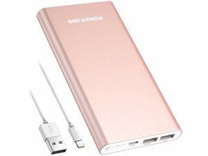 Poweradd Pilot 4GS Power Bank 12000mAh 8-Pin Input Portable Charger External Battery Pack with 3A High-Speed Output Compatible with iPhone, iPad, iPod and More - Rose Gold Poweradd Pilot 4GS Power Bank 12000mAh 8-Pin Input Portable Charger External Battery Pack with 3A High-Speed Output Compatible with iPhone, iPad, iPod and More - Rose Gold