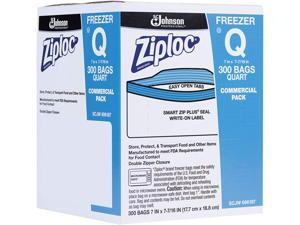Double Zipper Freezer Bags 1 qt 2.7 mil 7" x 7.75" Clear 300/Carton 696187 Double Zipper Freezer Bags 1 qt 2.7 mil 7" x 7.75" Clear 300/Carton 696187