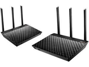 ASUS AiMesh AC1750 Whole Home Wi-Fi System, Dual-band 3x3 802.11ac Wi-Fi Technology and AiProtection Powered by Trend Micro (RT-AC66U B1 2 Pack)