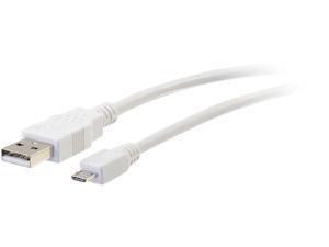C2G 27443 Micro USB Cable - USB 2.0 A to Micro-B Cable M/M, White (6 Foot, 1.8 Meters) C2G 27443 Micro USB Cable - USB 2.0 A to Micro-B Cable M/M, White (6 Foot, 1.8 Meters)