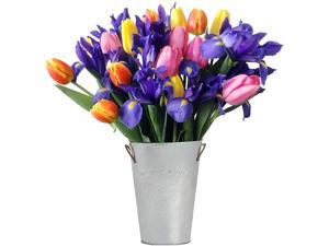 Stargazer Barn -Tulip & Iris bouquet with Vase Stargazer Barn -Tulip & Iris bouquet with Vase