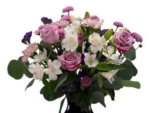 Farm Direct Fresh Flowers - Purple Rose Mixed Bouquet Farm Direct Fresh Flowers - Purple Rose Mixed Bouquet