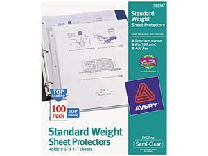 Avery 75536 Standard-Weight Sheet Protectors, 100 Protectors (75536)