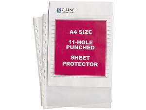 11-1/4 x 8-1/2 50/bx C-Line 52572 Clear photo holders for four 5 x 7 photos 3-hole punched