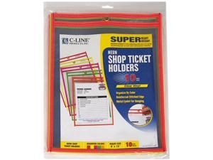 C-line 83912 Magnetic Shop Ticket Holders, 9 x 12, Clear Vinyl, 15/Box 