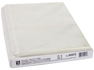 C-line 52572 Clear Photo Holders for Four 5x7 Photos, 3-Hole Punched, 11-1/4 x 8-1/2, 50/Box
