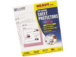 C-line 62013 Top-Load Poly Sheet Protectors, Heavy Gauge, Letter, Clear, 50/Box C-line 62013 Top-Load Poly Sheet Protectors, Heavy Gauge, Letter, Clear, 50/Box