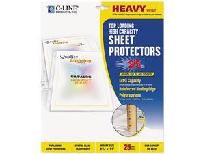 C-line 62020 High-Capacity Sheet Protectors, Heavy Gauge, Letter, Clear, 25/Box C-line 62020 High-Capacity Sheet Protectors, Heavy Gauge, Letter, Clear, 25/Box