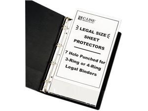 C-line 62047 Top-Load Polypropylene Sheet Protectors, Heavy, Legal, Clear, 50/Box