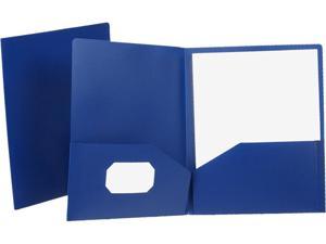 Oxford 57402 Twin-Pocket Polypropylene Portfolio, Dark Blue