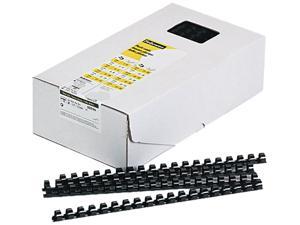 52326 Fellowes Plastic Comb Bindings, 1/2" Diameter, 90 Sheet Capacity, Black, 100 Combs/Pack