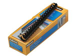52383 Fellowes Plastic Comb Bindings, 1" Diameter, 200 Sheet Capacity, Black, 10 Combs/Pack