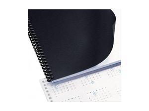 2514493 GBC Opaque Plastic Presentation Binding System Covers, 11 x 8-1/2, Black, 50/Pack
