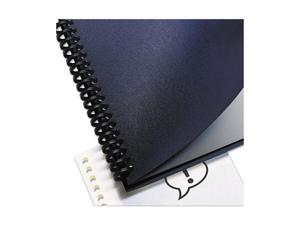 Swingline 9742490 GBC Leather Look Binding System Covers, 11 x 8-1/2, Navy/Navy, 100 Sets/Box, 1 Box