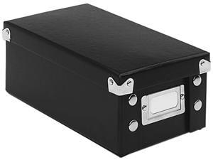 Snap-N-Store SNS01573 Snap ’N Store Collapsible Index Card File Box Holds 1,100 3 x 5 Cards, Black
